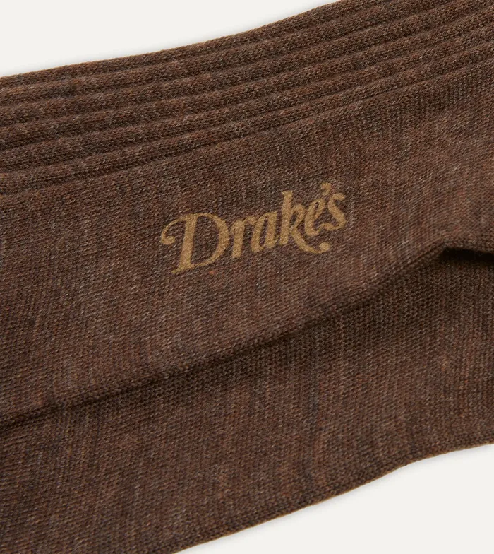 Drake039s Brown Wool OverTheCalf Socks Men Boxer Shorts and Socks
