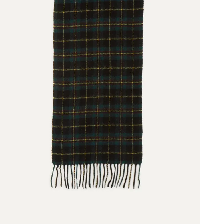 Drake039s Campbell Tartan Lambswool Washed Check Scarf Men Scarves