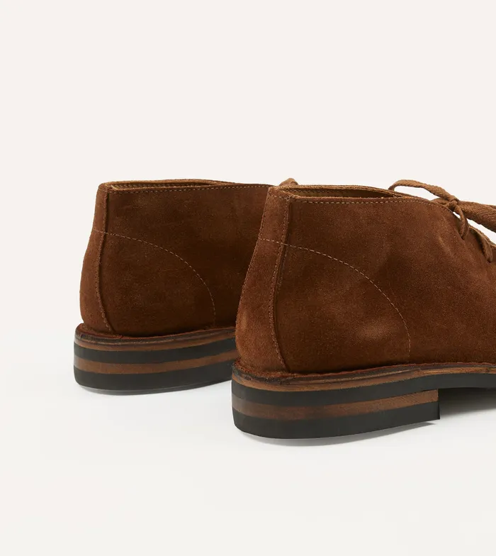 Drake039s Crosby MocToe Chukka Boot Light Brown Roughout Suede With Rubber Sole Men Chukkas