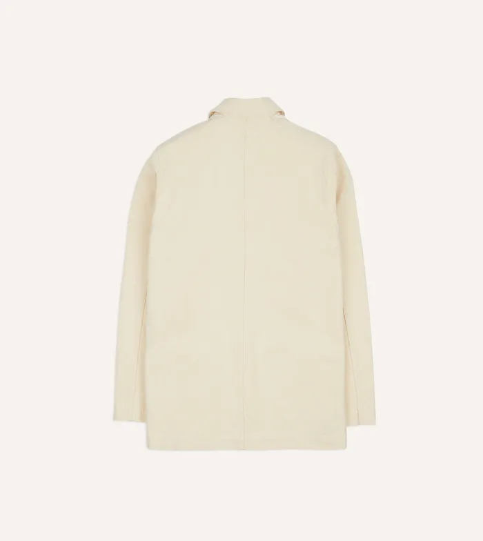 Drake039s Ecru Cotton Duck Canvas FivePocket Chore Jacket Men Coats and Jackets