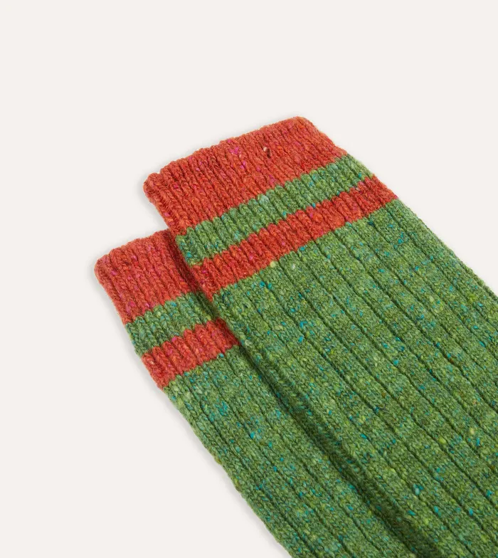 Drake039s Green Striped Donegal Wool Socks Men Boxer Shorts and Socks