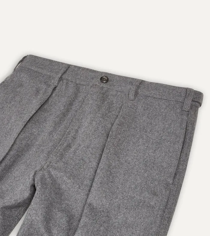 Drake039s Grey Merino Wool Games Trouser Men Trousers