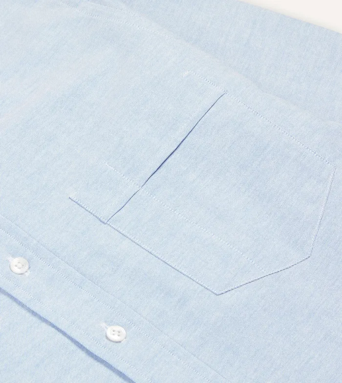 Drake039s Ice Blue Cotton Oxford Cloth ButtonDown Shirt Men Formal Shirts