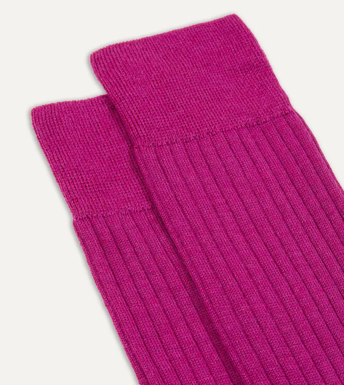 Drake039s Magenta Wool MidCalf Socks Men Boxer Shorts and Socks