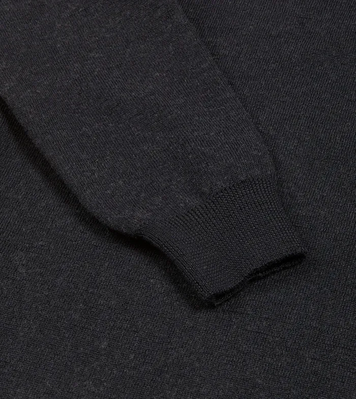 Drake039s Navy And Ecru Merino Wool Knitted Rugby Shirt Men Knitwear