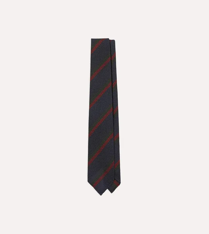 Drake039s Navy And Red Block Stripe Hand Rolled Silk Grenadine Tie Men Striped Ties Drake039s Navy And Red Block Stripe Hand Rolled Silk Grenadine Tie Men Striped Ties