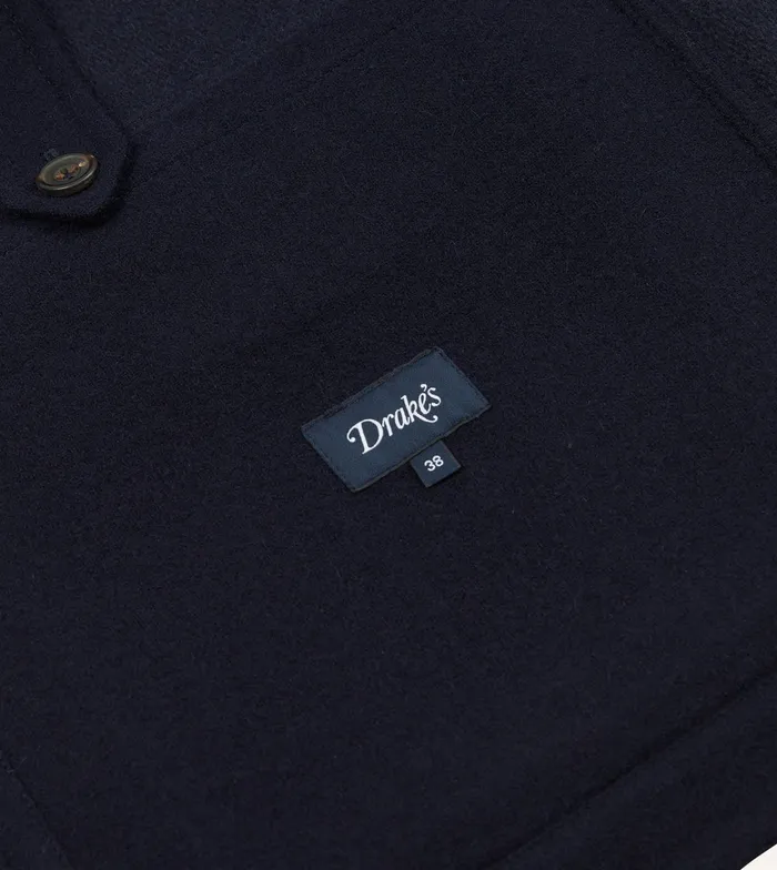 Drake039s Navy Melton Wool Donkey Chore Jacket Men Chore Jackets