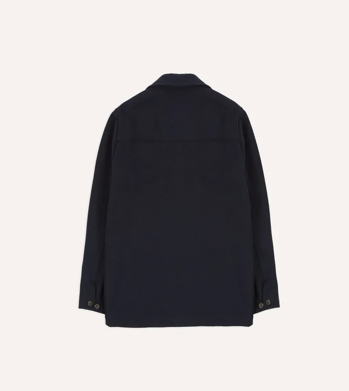 Drake039s Navy Melton Wool Donkey Chore Jacket Men Chore Jackets