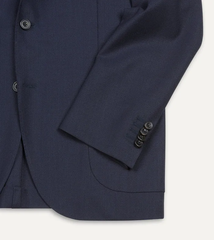 Drake039s Navy Tropical Wool Tailored Jacket Men Suits