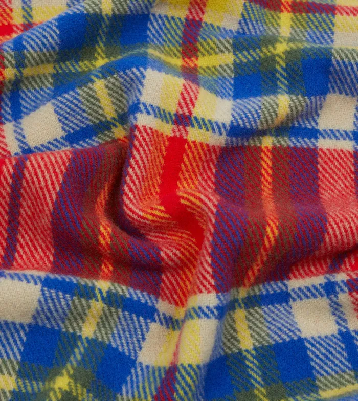 Drake039s Red Tartan Check Wool Scarf Men Scarves