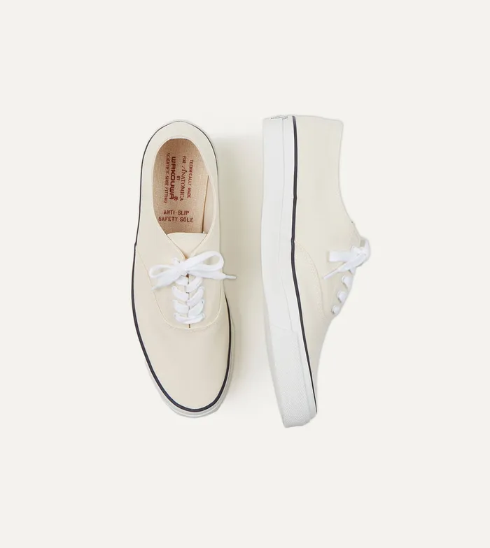 Drake039s Wakouwa By Anatomica Ecru Cotton Canvas Oxford Trainers Men Trainers