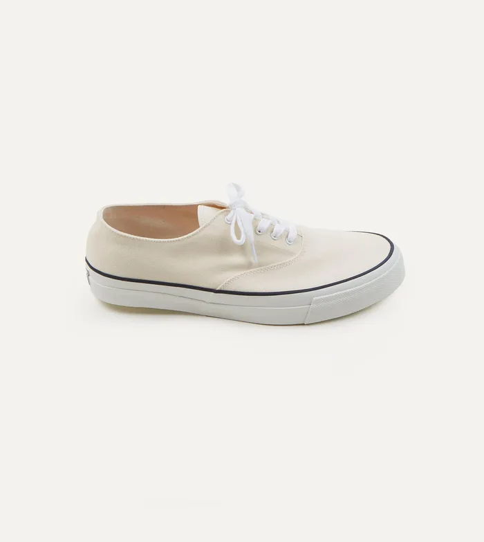 Drake039s Wakouwa By Anatomica Ecru Cotton Canvas Oxford Trainers Men Trainers
