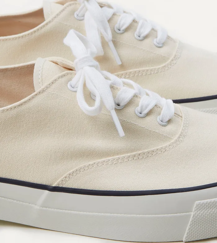Drake039s Wakouwa By Anatomica Ecru Cotton Canvas Oxford Trainers Men Trainers