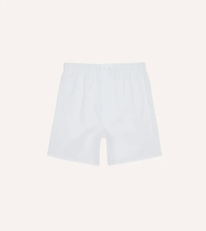 Drake039s White Cotton Poplin Boxer Shorts Men Boxer Shorts and Socks