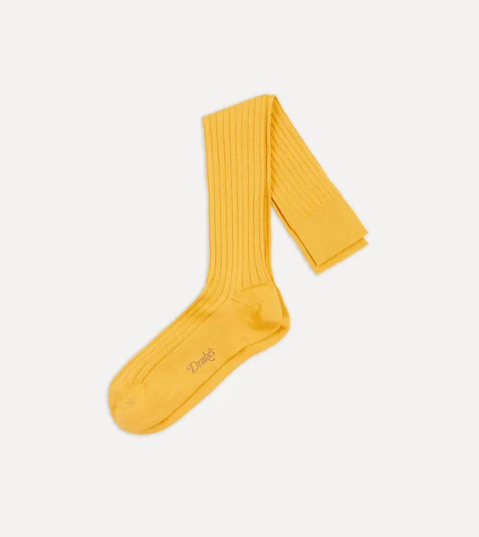 Drake039s Yellow Cotton OverTheCalf Socks Men Boxer Shorts and Socks