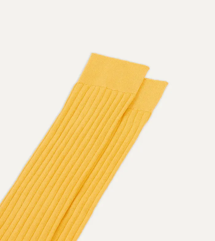 Drake039s Yellow Cotton OverTheCalf Socks Men Boxer Shorts and Socks