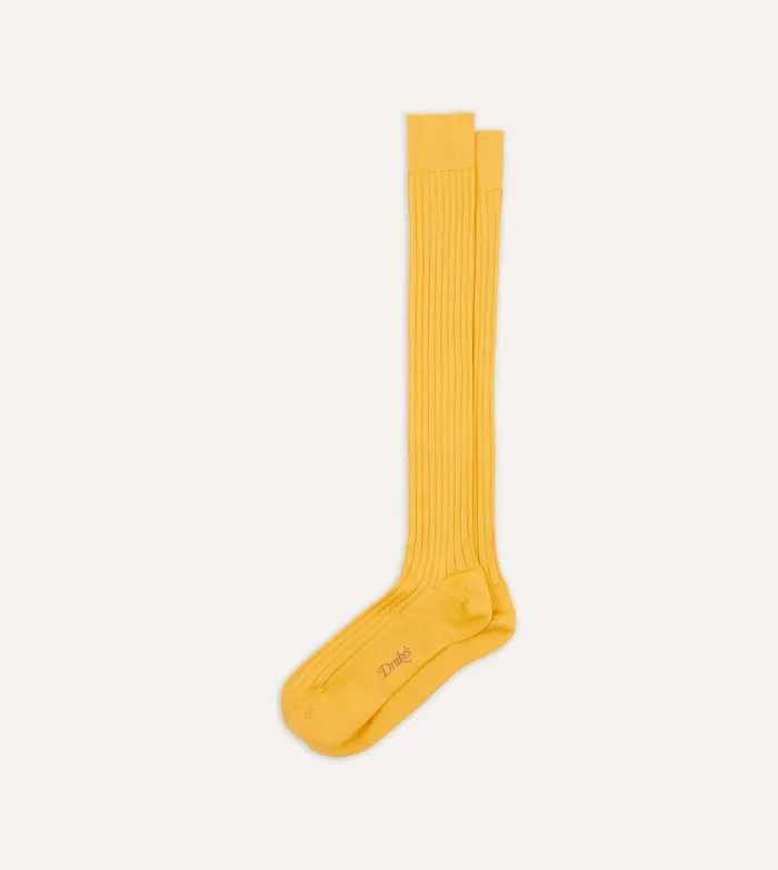 Drake039s Yellow Cotton OverTheCalf Socks Men Boxer Shorts and Socks