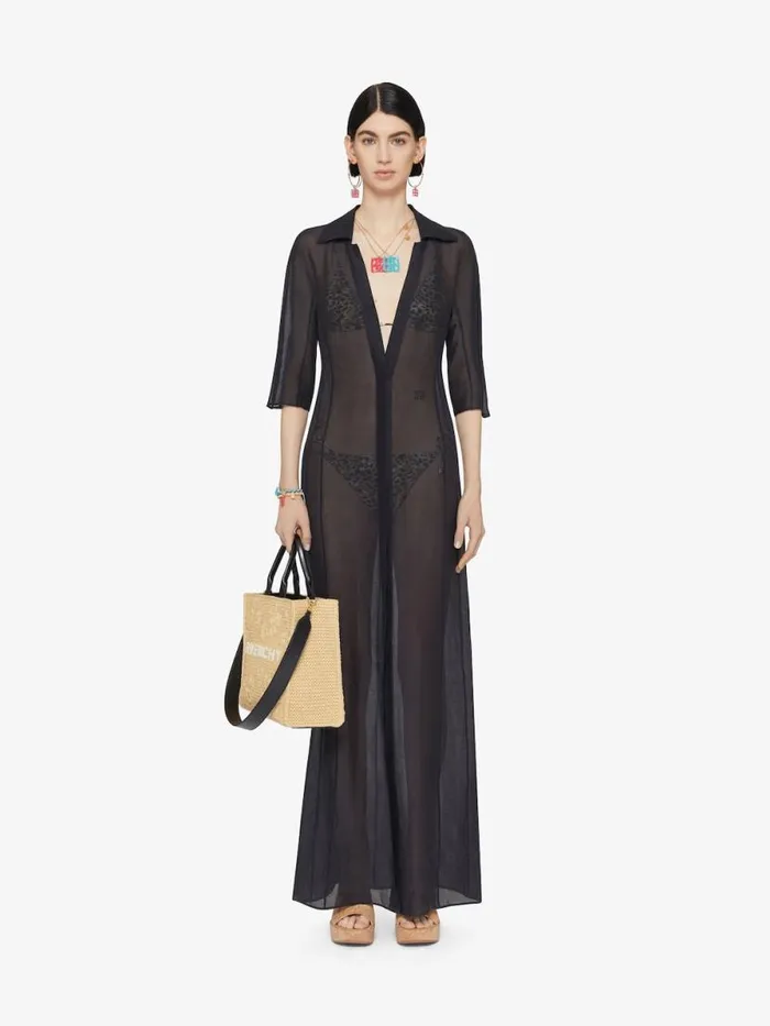 Dress In Silk And Linen Black Women Givenchy Dresses