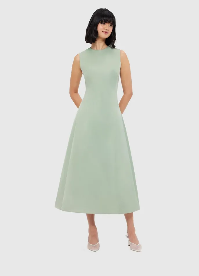 Dresses and Jumpsuits Women LEO LIN Cleo Sleeveless Midi Dress 8211 Sage
