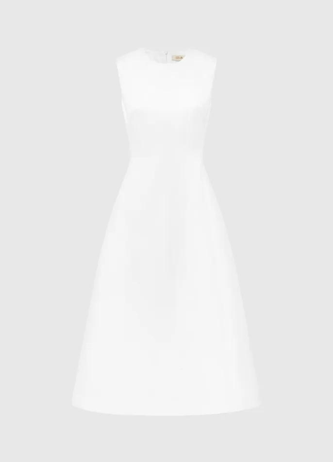Dresses and Jumpsuits Women LEO LIN Cleo Sleeveless Midi Dress 8211 Snow
