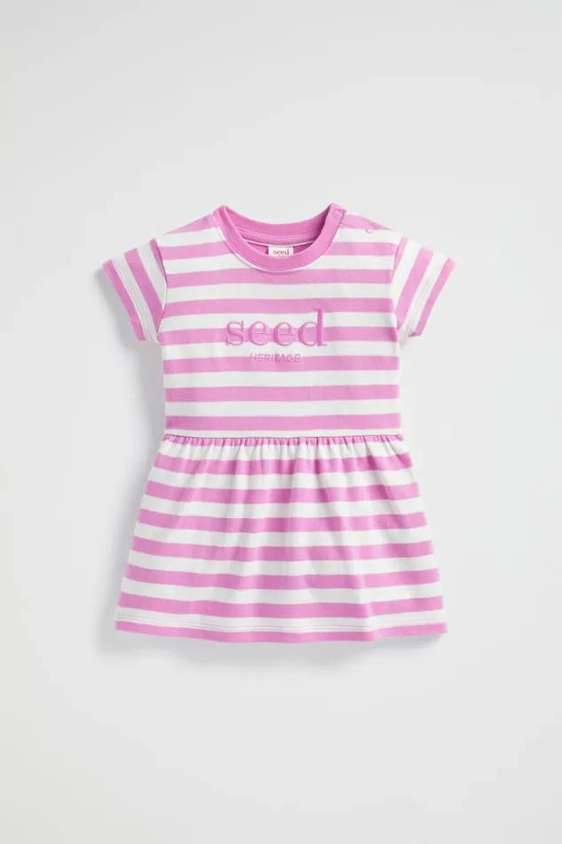 Dresses Baby Seed Heritage Core Logo Dress Lily Stripe