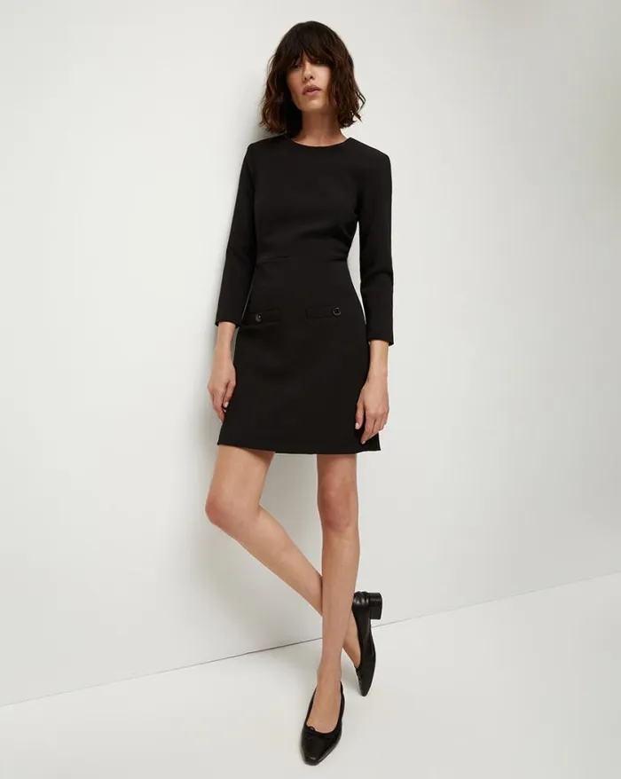 Dresses Shop Veronica Beard Channing Shift Dress Black