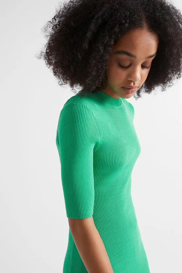Dresses Teen Girl Seed Heritage Rib Knit Dress Jewel Green