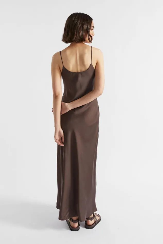 Dresses Woman Seed Heritage Silk Slip Dress Deep Raisin