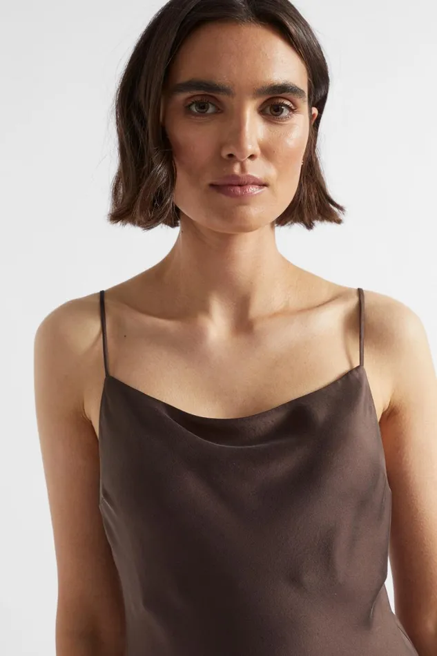 Dresses Woman Seed Heritage Silk Slip Dress Deep Raisin