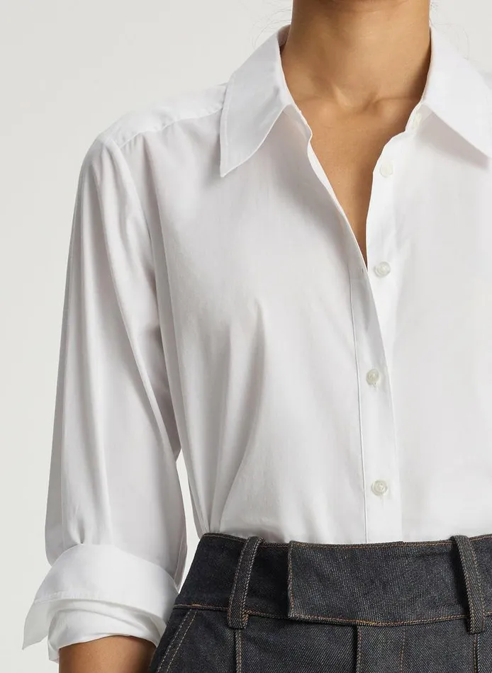 Dresses Women ALC Aiden Cotton Shirt White Dresses Women ALC Aiden Cotton Shirt White