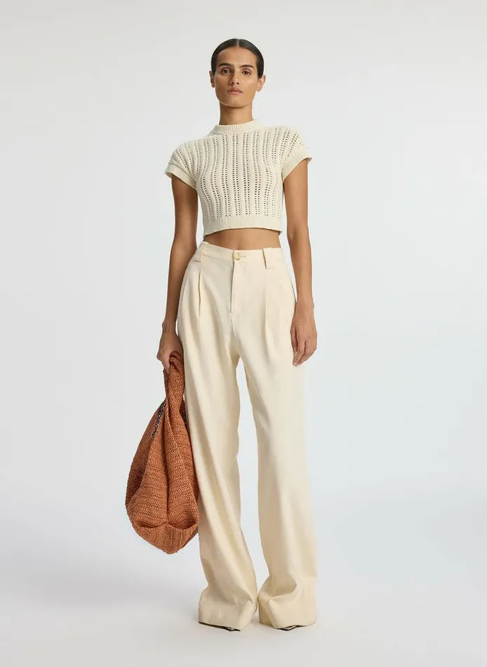 Dresses Women ALC Amalie Cropped Crochet Top Parchment