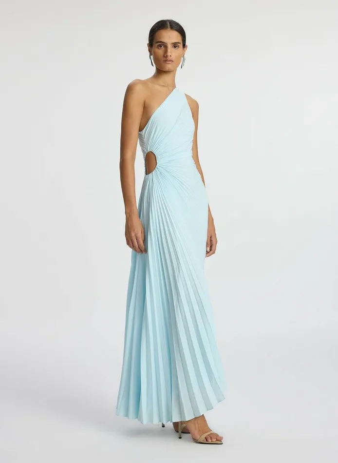 Dresses Women ALC Delfina Matte Pleated Dress Aqua