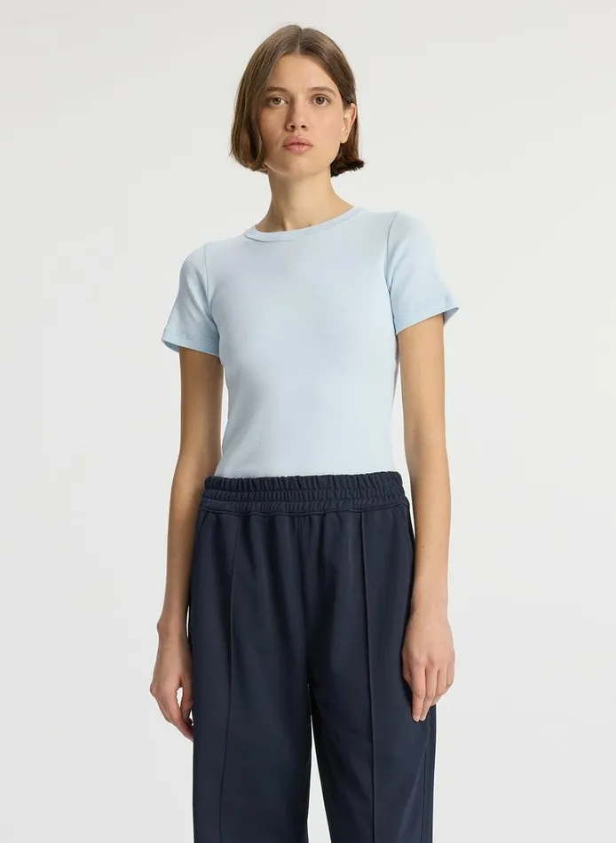 Dresses Women ALC Paloma Cotton Rib Baby Tee Ice Blue