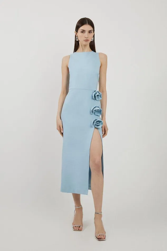 Dresses Women Karen Millen Petite Rosette Ponte Jersey Slit Maxi Dress Baby Blue Dresses Women Karen Millen Petite Rosette Ponte Jersey Slit Maxi Dress Baby Blue