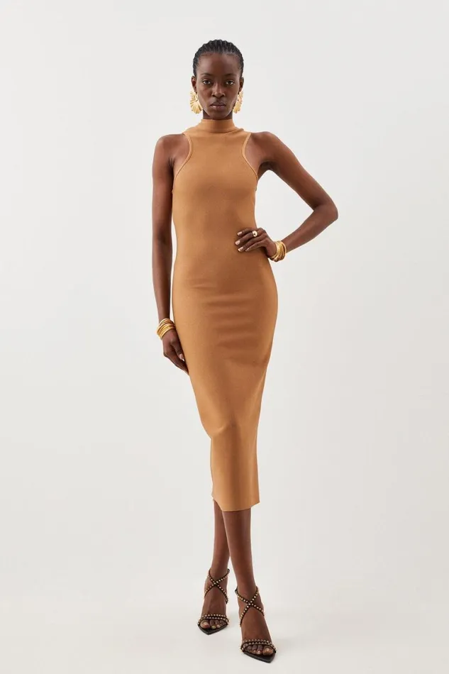 Dresses Women Karen Millen Tall Figure Form Bandage Sleeveless Midaxi Dress Camel Dresses Women Karen Millen Tall Figure Form Bandage Sleeveless Midaxi Dress Camel