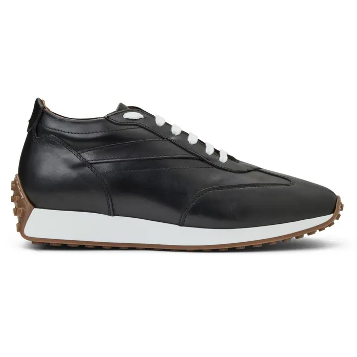 Duccio Mid Leather Jogger SneakerBlack Men Bruno Magli Sneakers