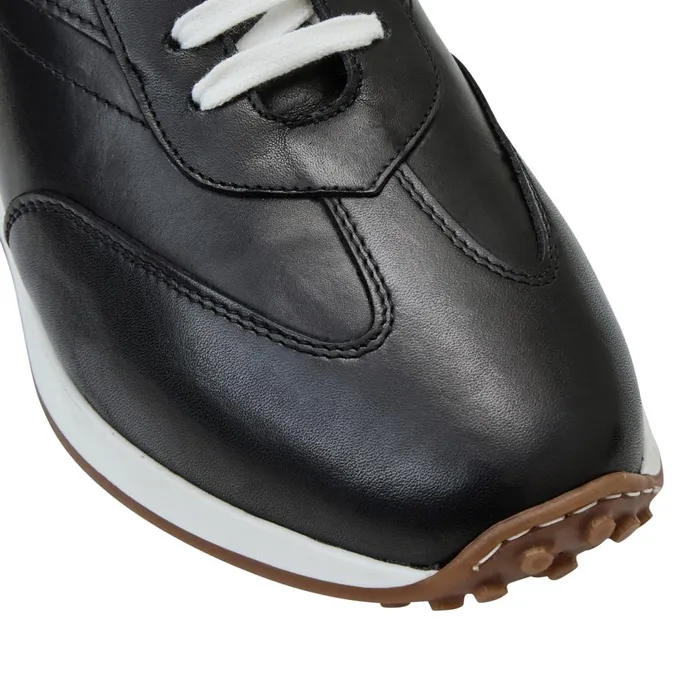 Duccio Mid Leather Jogger SneakerBlack Men Bruno Magli Sneakers