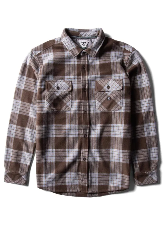 EcoZy Ls Polar Flannel Dark Earth Men Vissla Shirts and Flannels