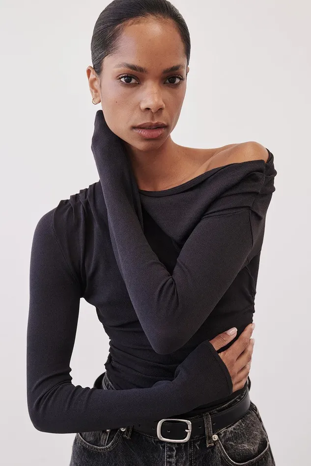 ENZO BITTER CHOC TOP Women DISSH Long Sleeved