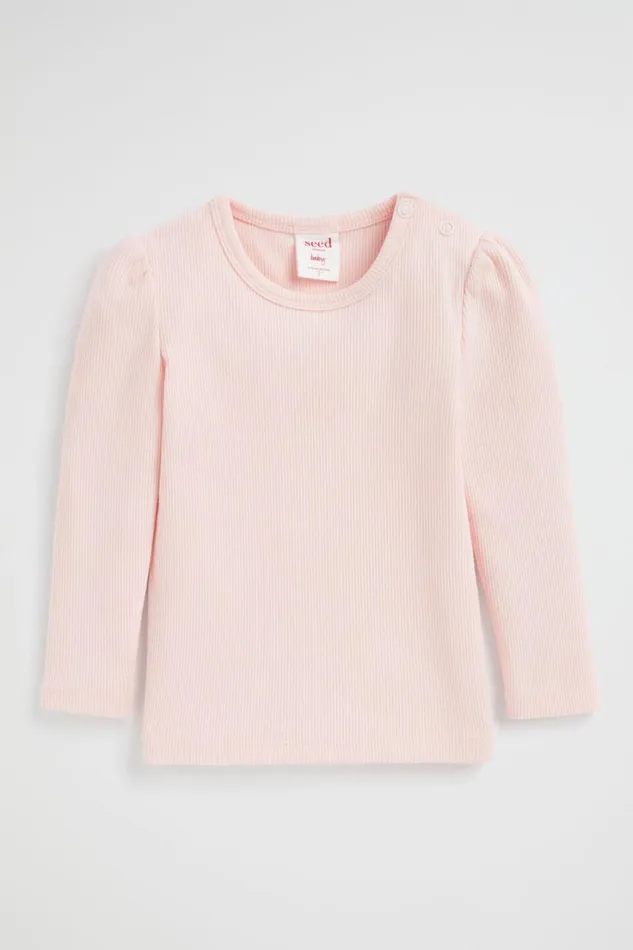Essentials Baby Seed Heritage Core Rib Tee Dusty Rose