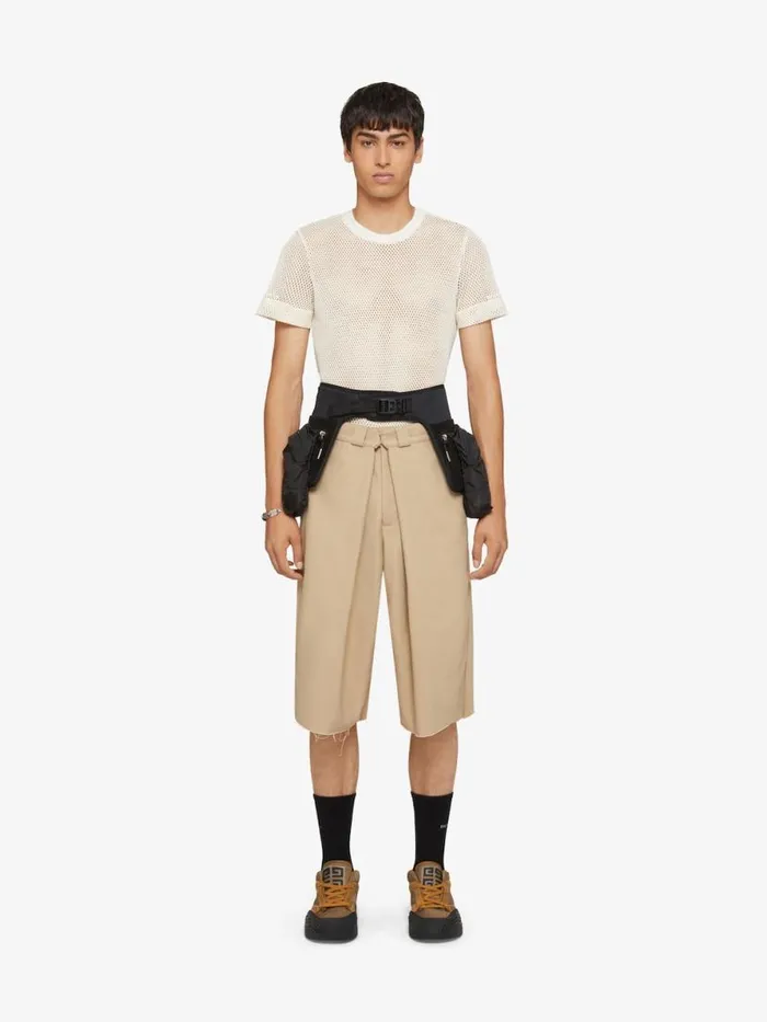 Extra Wide Chino Bermuda Shorts In Canvas Beige Men Givenchy Pants and Shorts Extra Wide Chino Bermuda Shorts In Canvas Beige Men Givenchy Pants and Shorts
