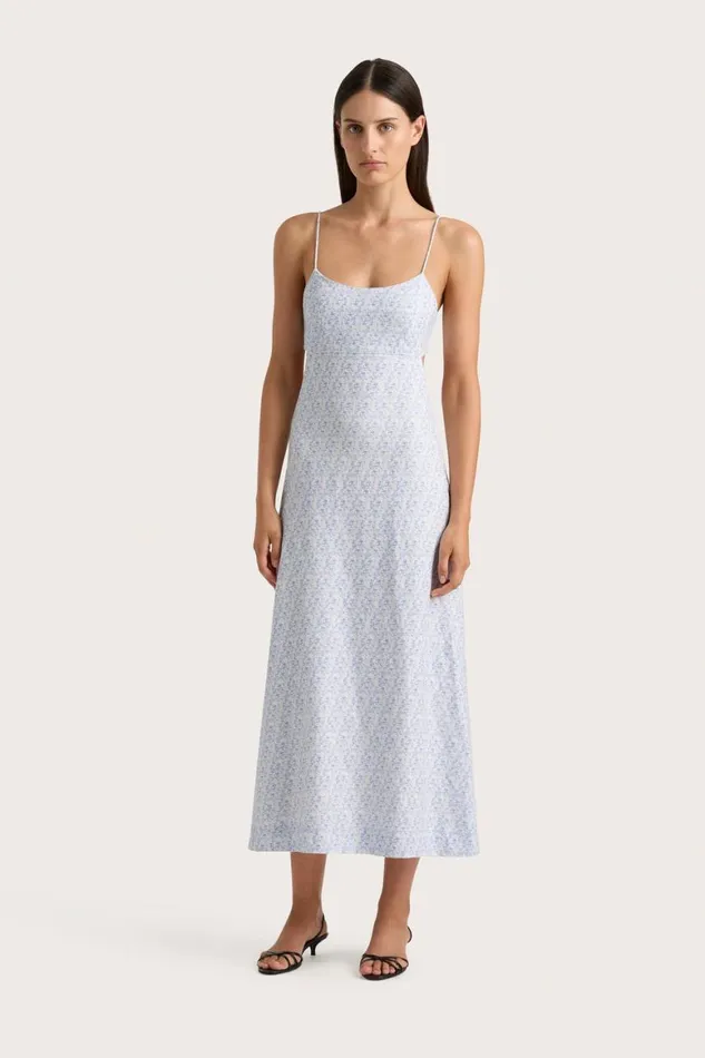 Faithfull The Brand Dresses Antibes Midi Dress Leilani Mid Blue 8211 Women