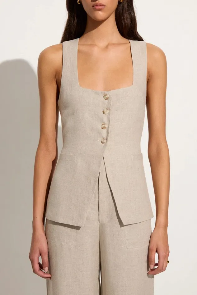 Faithfull The Brand Tops Maya Vest Natural 8211 Women