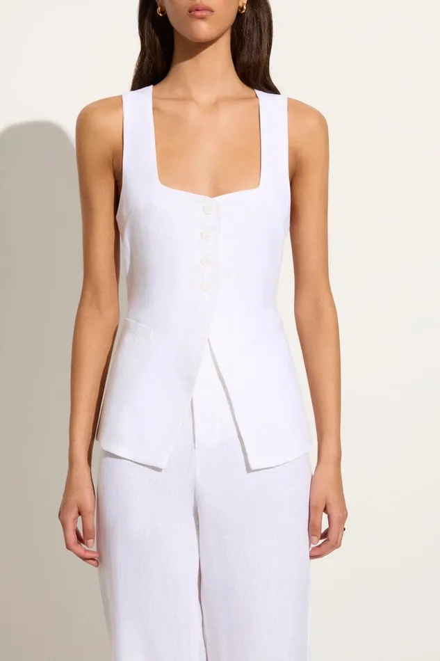 Faithfull The Brand Tops Maya Vest White 8211 Women