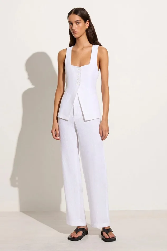 Faithfull The Brand Tops Maya Vest White 8211 Women Faithfull The Brand Tops Maya Vest White 8211 Women