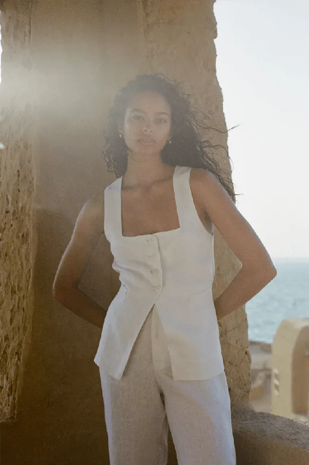 Faithfull The Brand Tops Maya Vest White 8211 Women Faithfull The Brand Tops Maya Vest White 8211 Women