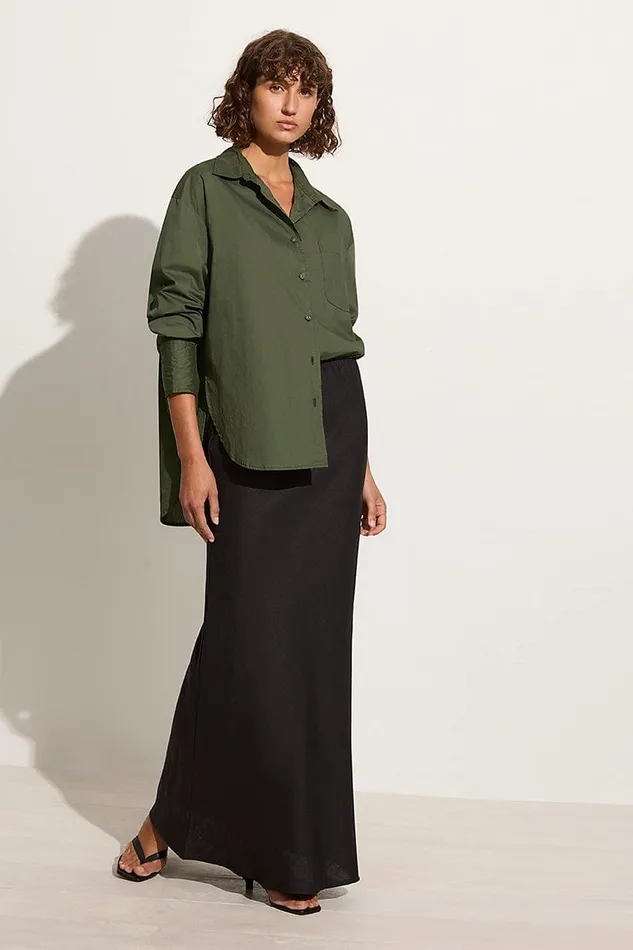 Faithfull The Brand Tops Mirabella Shirt Pine 8211 Final Sale 8211 Women Faithfull The Brand Tops Mirabella Shirt Pine 8211 Final Sale 8211 Women