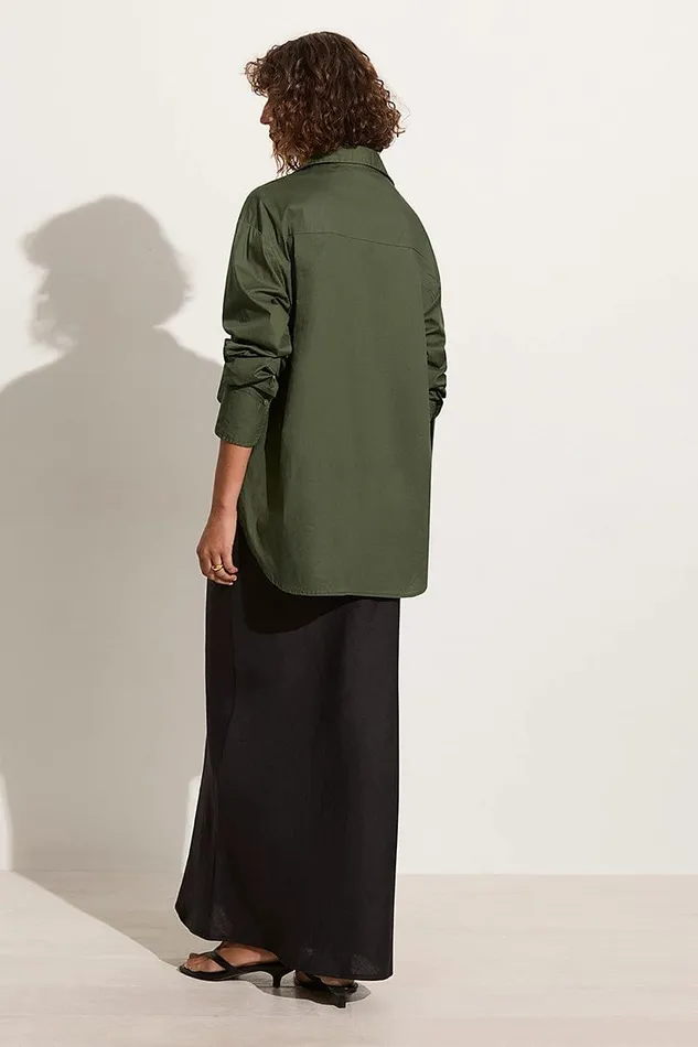 Faithfull The Brand Tops Mirabella Shirt Pine 8211 Final Sale 8211 Women Faithfull The Brand Tops Mirabella Shirt Pine 8211 Final Sale 8211 Women