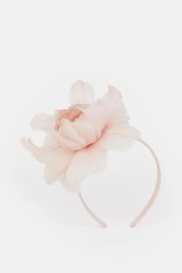 Fascinators Women Karen Millen Flower Feather Headband Blush