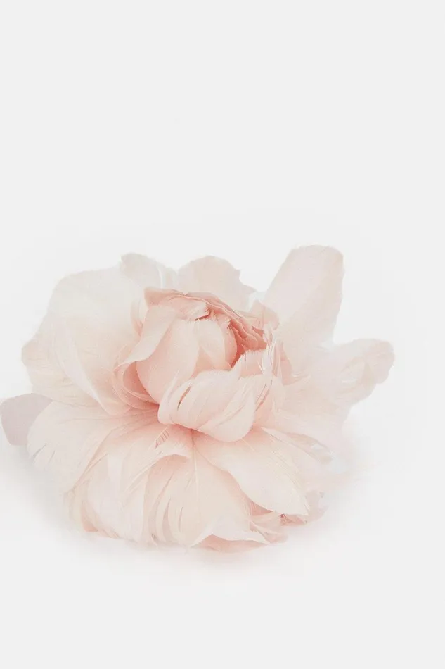 Fascinators Women Karen Millen Flower Feather Headband Blush